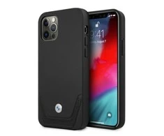 Apple iPhone 12 Pro Max BMW dėklas odinis Perforate (BMHCP12LRSWPK) juodos spalvos
