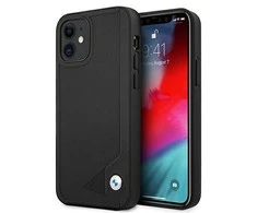 Apple iPhone 12 Mini BMW dėklas odinis Deboss (BMHCP12SRCDPK) juodos spalvos