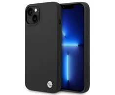 Apple iPhone 14 BMW silikoninis dėklas Metal Logo juodos spalvos
