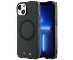BMW BMHMP14SHGPK Apple iPhone 14 15 13 6.1″ dėklas pilka Pattern MagSafe