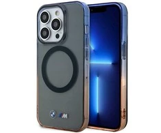 BMW BMHMP14XHTGE Apple iPhone 14 Pro Max 6.7″ pilkas kietas dėklas Gradient Bumper MagSafe