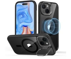 Dėklas ESR Classic Kickstand Halolock Magsafe skirtas Apple iPhone 15 Plus – Clear juodos spalvos