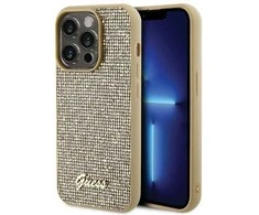 Apple iPhone 15 Pro Guess dėklas Disco Metal Script (GUHCP15LPMSDGSD) aukso spalvos