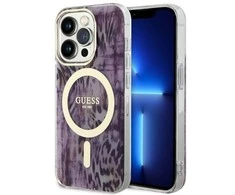 Dėklas GUESS GUHMP14XHLEOPWP IPHONE 14 PRO MAX 6.7 "Rožinis/Rožinis HARDCASE LEOPARD MAGSAFE