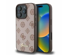 Guess Peony Script MagSafe - dėklas skirtas Apple iPhone 16 Pro ruda