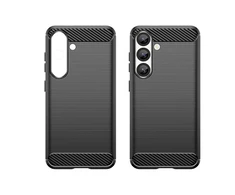 Hurtel Carbon dėklas Flexible Silicone skirtas Xiaomi 15 Ultra – juodos spalvos