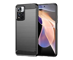 Hurtel Carbon dėklas flexible dėklas cover Xiaomi Redmi Note 11 Pro+ 5G (China) / 11 Pro 5G (China) / Mi11i HyperCharge / Poco X4 NFC dėklas telefonui juodos spalvos