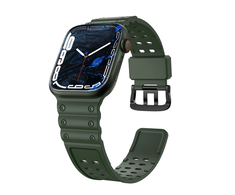 Hurtel Apyrankė Triple Protection Apple Watch SE, 9, 8, 7, 6, 5, 4, 3, 2, 1 (41, 40, 38 mm) žalios spalvos