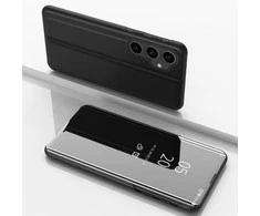 Hurtel Hard atverčiamas Samsung Galaxy S23 FE Clear View – dėklas telefonui juodos spalvos