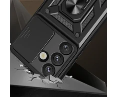 Hurtel Hybrid Armor Camshield dėklas su Stand and Camera dėklas skirtas Oppo F29 5G / A5 5G – juodos spalvos