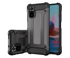 Hurtel Hybrid Armor dėklas Tough Rugged Cover Xiaomi Poco M4 Pro 5G dėklas telefonui juodos spalvos