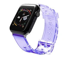 Hurtel Silikoninė apyrankė Bracelet Bracelet Strap Light for Apple Watch 42/44mm – violetinės spalvos