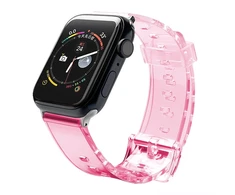 Hurtel Silikoninė apyrankė Bracelet Bracelet Strap Light for Apple Watch 42 / 44 mm – raudonos spalvos