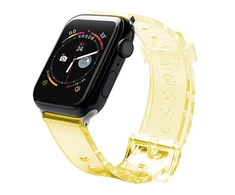 Hurtel Silikoninė apyrankė Bracelet Bracelet Strap Light for Apple Watch 42/44mm – geltonos spalvos