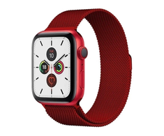 Išmaniojo laikrodžio Apple SE/2/3/4/5/6 magnetinis Hurtel dirželis, Raudonos spalvos, 40/38mm