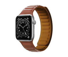Hurtel Magnetic apyrankė laikrodžiui Apple Watch 6/5/4/3/2 / SE (44mm / 42mm) rudos spalvos