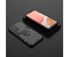 Dėklas Hurtel Ring Armor Kickstand Tough Rugged Samsung Galaxy A72 4G juodos spalvos