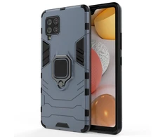 Hurtel Ring Armor dėklas Kickstand Tough Rugged Cover Samsung Galaxy A42 5G mėlynos spalvos