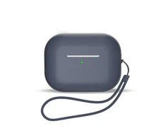 Hurtel Silikoninis dėklas skirtas AirPods 3 + wrist strap lanyard - mėlynas