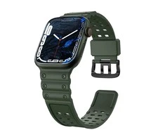 Hurtel Apyrankė Triple Protection Apple Watch SE, 9, 8, 7, 6, 5, 4, 3, 2, 1 (41, 40, 38 mm) žalios spalvos