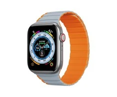 Magnetic Apple Watch SE, 9, 8, 7, 6, 5, 4, 3, 2, 1 (41, 40, 38 mm) Dux Ducis apyrankė (LD Version) - pilkai oranžinės spalvos