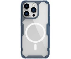 Nillkin Nature Pro Magnetinis šarvuotas dėklas su MagSafe, skirtas iPhone 15 Pro - mėlynas