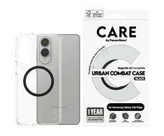 Panzer Glass Dėklas CARE by PanzerGlass Flagship Urban Combat Juodas QI skirta Samsung Galaxy S25 Edge skaidrus