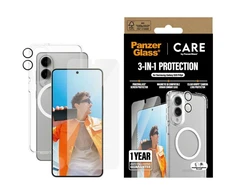 Panzer Glass Apsauginis rinkinys CARE by PanzerGlass Flagship 3in1 Dėklas+Apsauginis stiklas+Kameros lešio apsauga skirta Samsung Galaxy S25 Edge