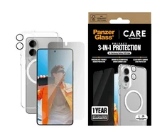 Panzer Glass Apsauginis rinkinys CARE by PanzerGlass Flagship 3in1 Dėklas+Apsauginis stiklas su privatumo filtru+Kameros lešio apsauga skirta Samsung Galaxy S25 Edge