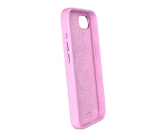 Dėklas Puro Liquid Silicon Cover „ICON MAG PRO” with Magsafe, metal buttons ir camera ring for Apple iPhone 16E, pink