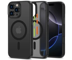 „Tech-Protect MagMat Magsafe“ 3 dalių „iPhone 16 Pro Max“ dėklas – matinis juodas
