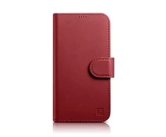iCarer Wallet 2in1 Apple iPhone 14 Plus Anti-RFID Leather atverčiamas dėklas telefonui raudonos spalvos (WMI14220727-RD)
