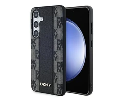 Samsung Galaxy S24 DKNY Hardcase Leather Checkered Mono Pattern MagSafe (DKHMS24SPCPVSLK) dėklas telefonui juodos spalvos