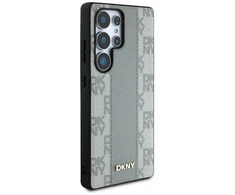 Dėklas DKNY Leather Checkered Pattern MagSafe skirtas Samsung Galaxy S25 Ultra taupe