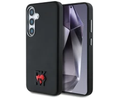 DKNY Leather Heart of NY Samsung Galaxy S25 dėklas telefonui juodos spalvos