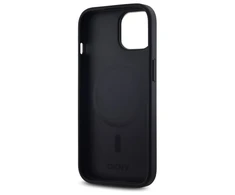 DKNY DKHMP15SPSCMCLK Apple iPhone 15 6.1" dėklas telefonui juodos spalvos Plain Logo MagSafe