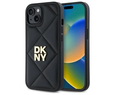 DKNY DKHCP14SPQDSLK Apple iPhone 14 6.1" dėklas telefonui juodos spalvos Quilted Stack Logo