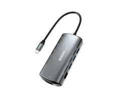 Dudao 11in1 daugiafunkcis HUB USB Type C - USB Type C PD 60 W / HDMI / 3,5 mm mini lizdas / 1x USB 2.0 / SD kortelių skaitytuvas micro SD / VGA / RJ45 / 3x USB 3.2 Gen 1 pilka (A15Pro pilka)