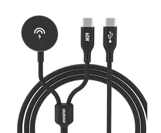 Dudao A12MaxC PD60W 2-in-1 Charger for Apple Watch / USB-C – juodos spalvos