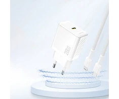 Dudao A26 PD20W GaN USB-C įkroviklis – baltos spalvos