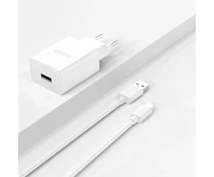 Įkroviklis Dudao (A4EU) + type-C kabelis (1xUSB 2.1A) baltas