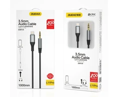Dudao audio cable Lightning – mini jack 3.5mm 1m pilka (L11PRO)