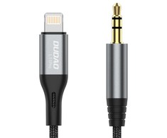 Dudao audio cable Lightning – mini jack 3.5mm 1m pilka (L11PRO)