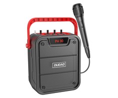 Dudao Bluetooth 5.0 belaidis garsiakalbis 10W 4800mAh mikrofonas karaoke sistema juoda (Y15s-juoda)