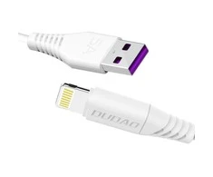 USB kabelis Dudao (L2) lightning 1m (5A) baltas