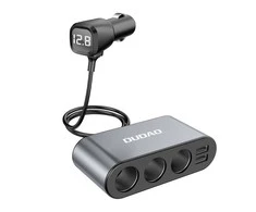 Dudao automobilinis įkroviklis 2x USB / 3x cigarečių žiebtuvėlio skirstytuvas juodas (R1Pro juodas)