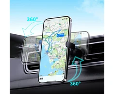 Dudao FW11 automobilinis telefono laikiklis su 15W indukciniu įkrovikliu oro grotelėms / cockpit – juodos spalvos