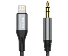 Dudao audio cable Lightning – mini jack 3.5mm 1m pilka (L11PRO)