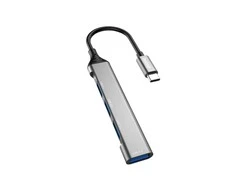 Dudao HUB 4in1 USB-C – 4x USB-A (3 x USB2.0 / USB3.0) 6.3cm juodos spalvos (A16T)