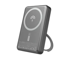Dudao K28 10000mAh PD 22.5W MagSafe Powerbank with Metal Case and Ring Stand – pilkos spalvos